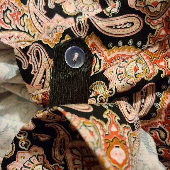 20W Boho Pink Paisley Wrap Skirt Midi Lightweight - Picture 10 of 11